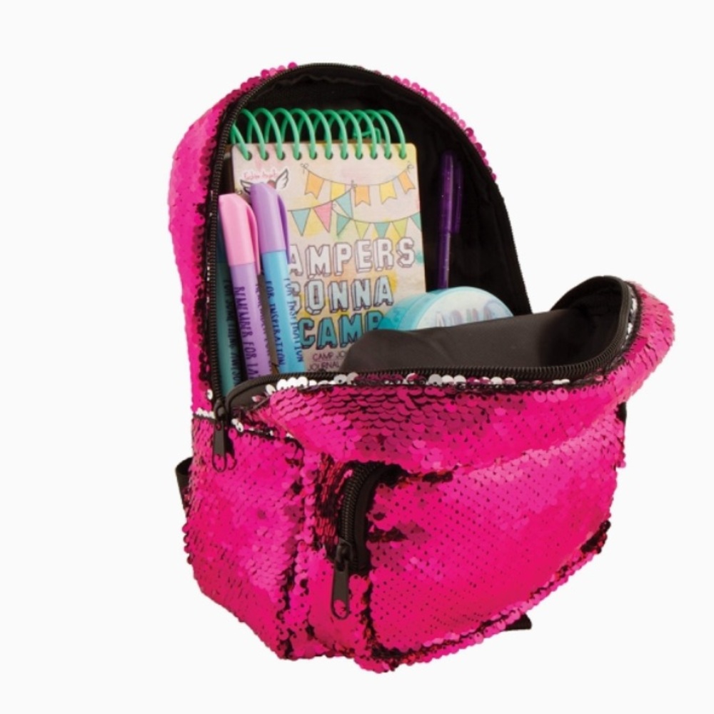 Style.Lab by Fashion Angels Magic Sequin Mini Backpack - Pink/ Silver